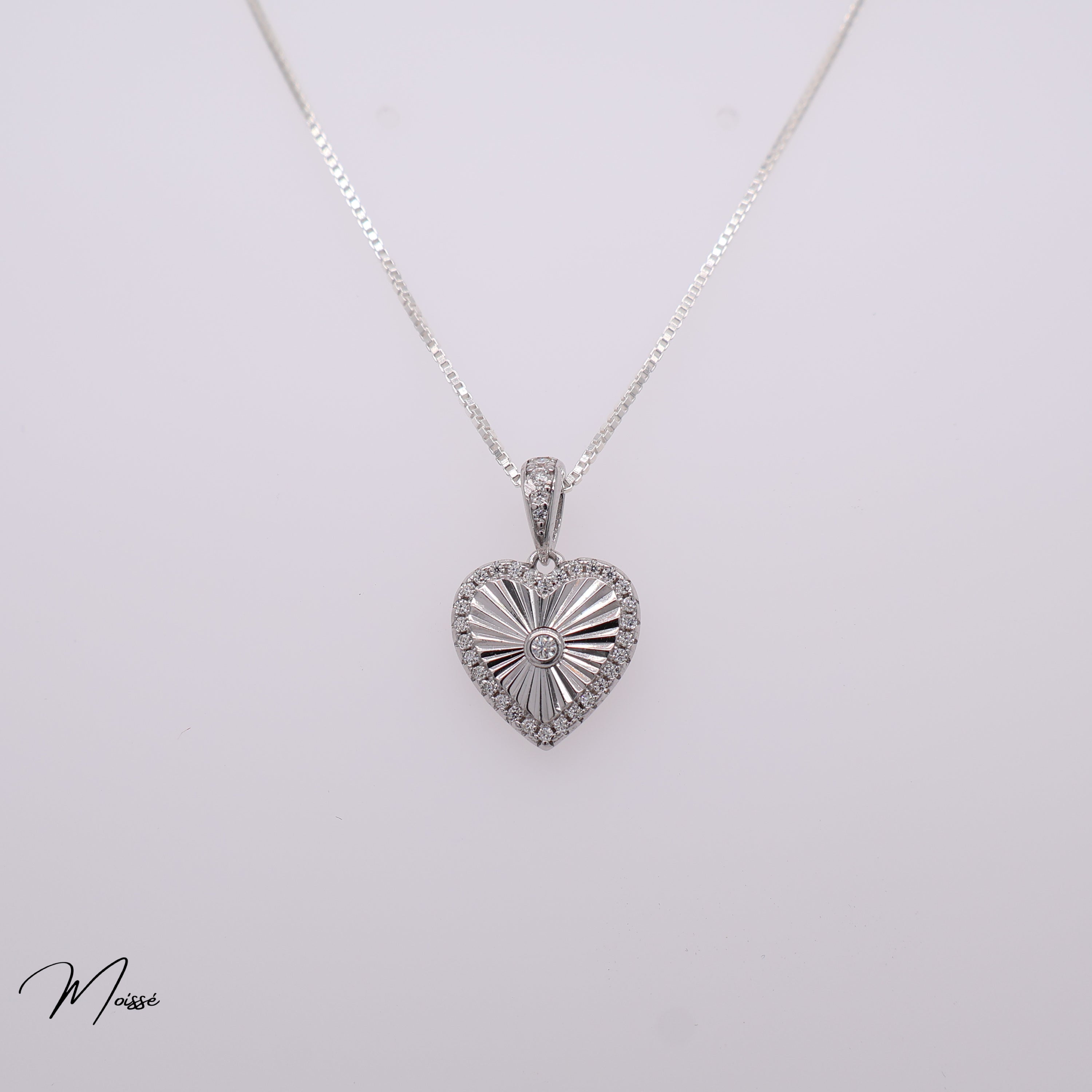 The Juliet Pendant | Moissanite Heart Necklace