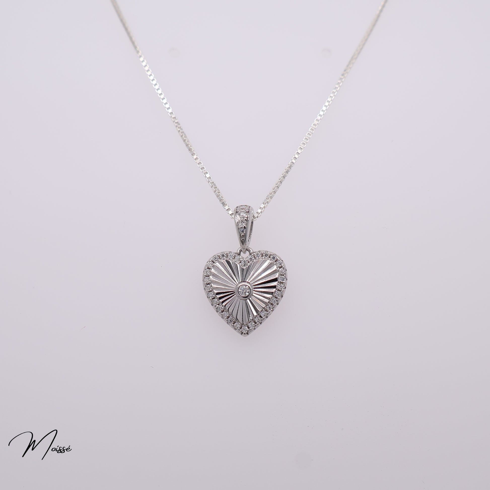 The Juliet Pendant | Moissanite Heart Necklace