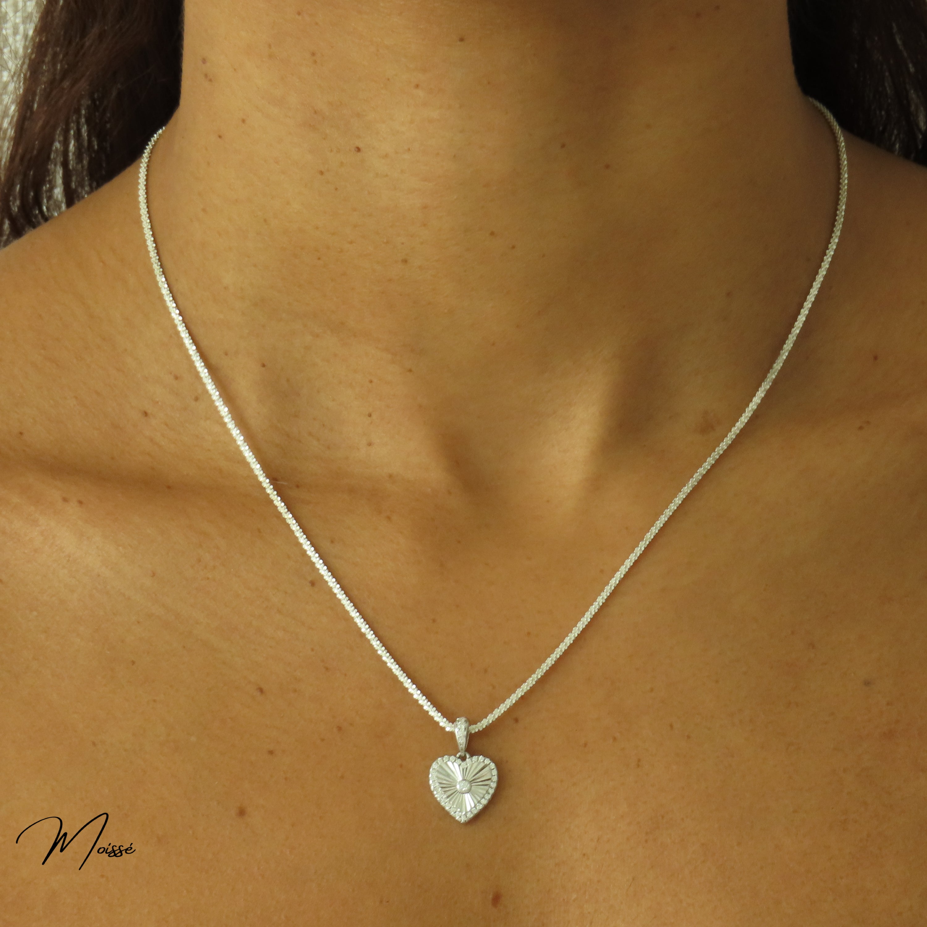 The Juliet Pendant | Moissanite Heart Necklace