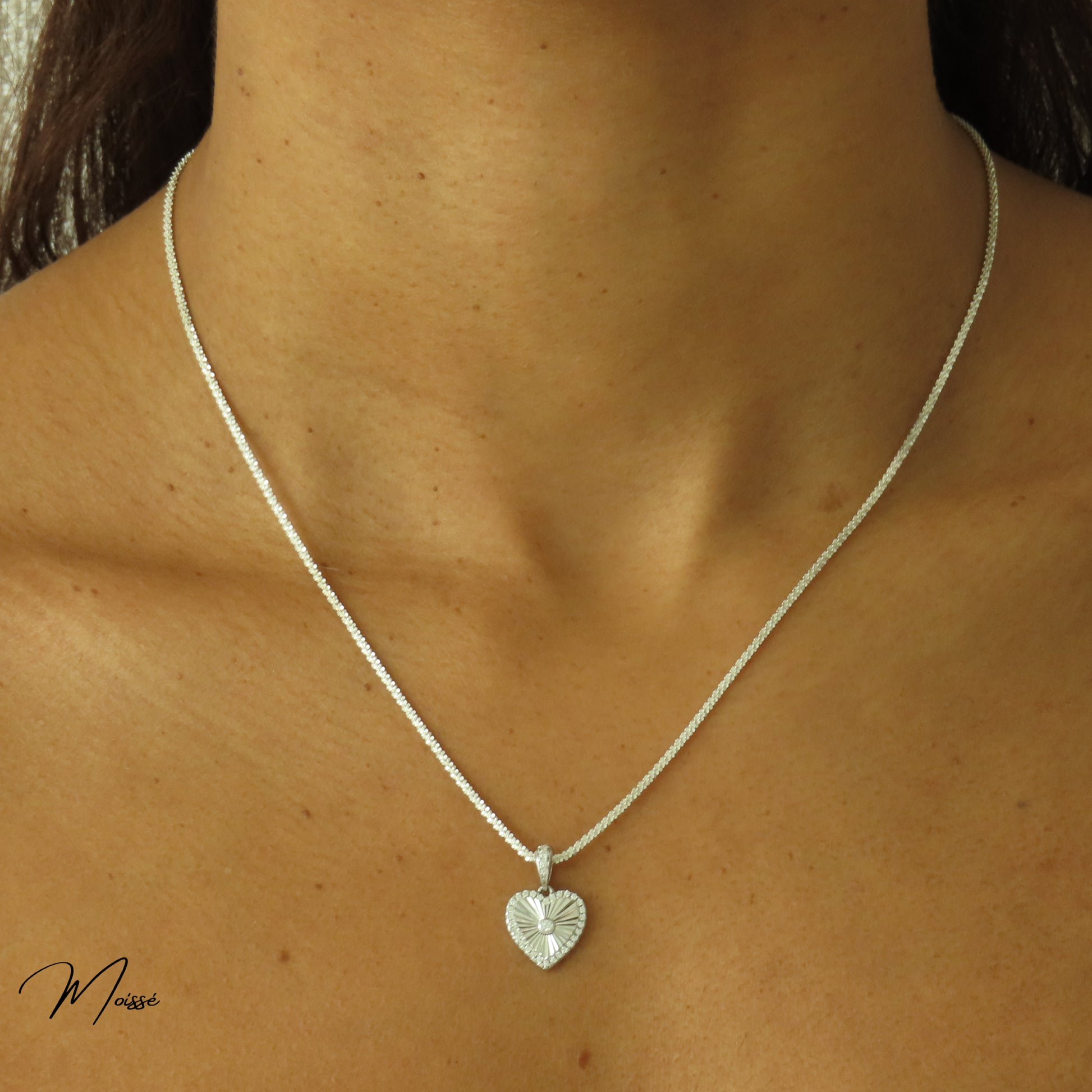 The Juliet Pendant | Moissanite Heart Necklace