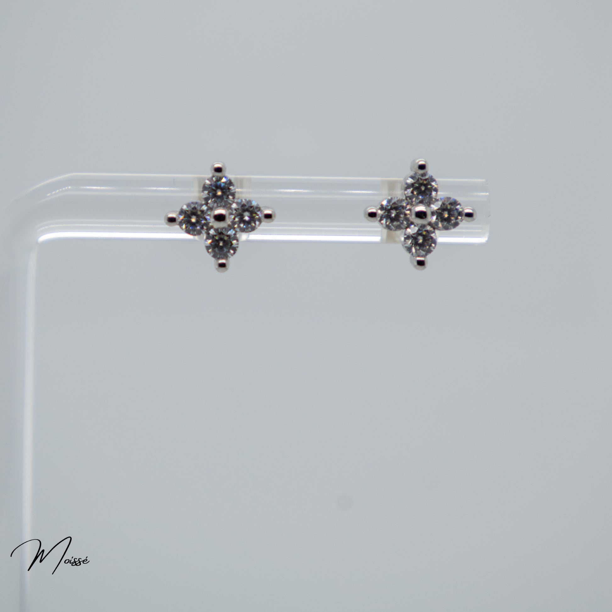 Nicole Studs | Moissanite Flower Earrings