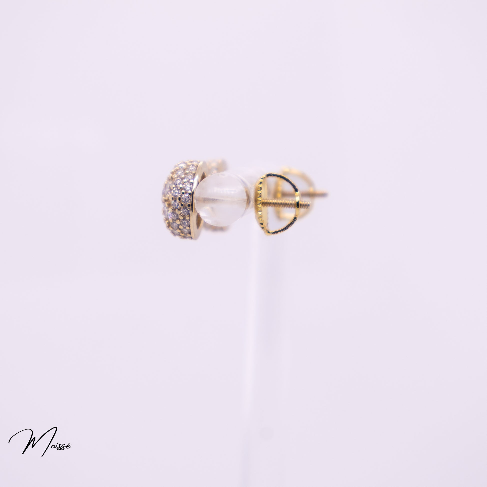 Sarah Studs | Round Moissanite Cluster Earrings