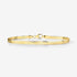 Gold bracelet on a white background