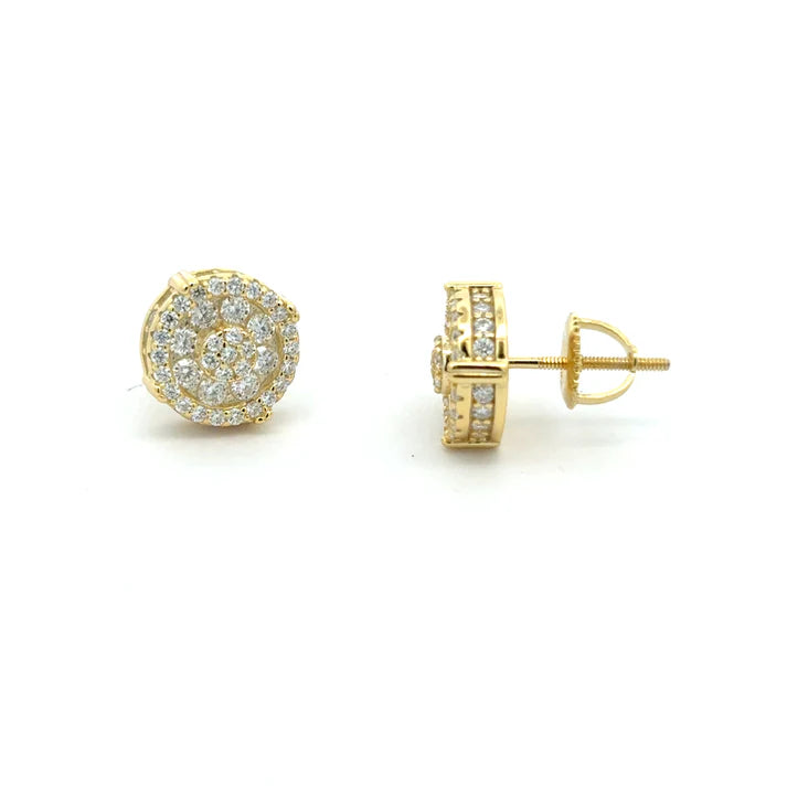 Sophia Studs | Moissanite Cluster with Hidden Halo Earrings